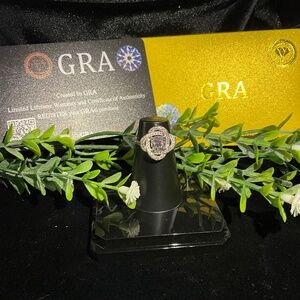 Statement Piece Floral Vibes Cushion Cut Moissanite Ring Sz 6